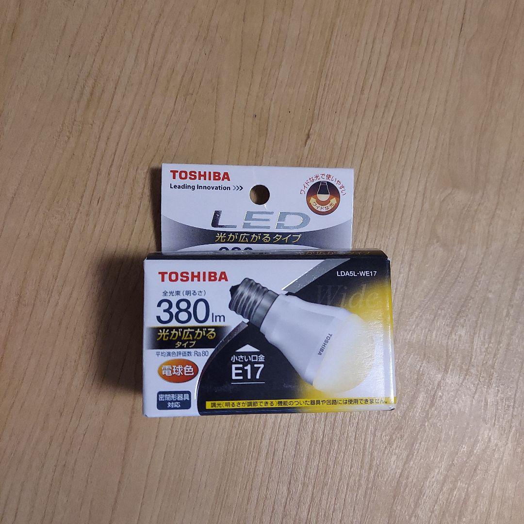 TOSHIBA LED電球 LDA8L-WE17 380lm E17