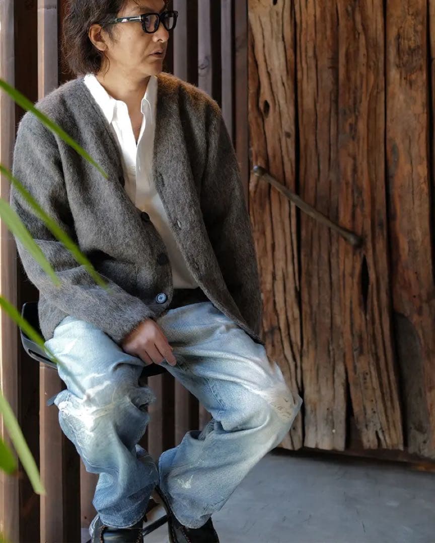 トップス OUR LEGACY CARDIGAN Mole Grey Hairy Wool