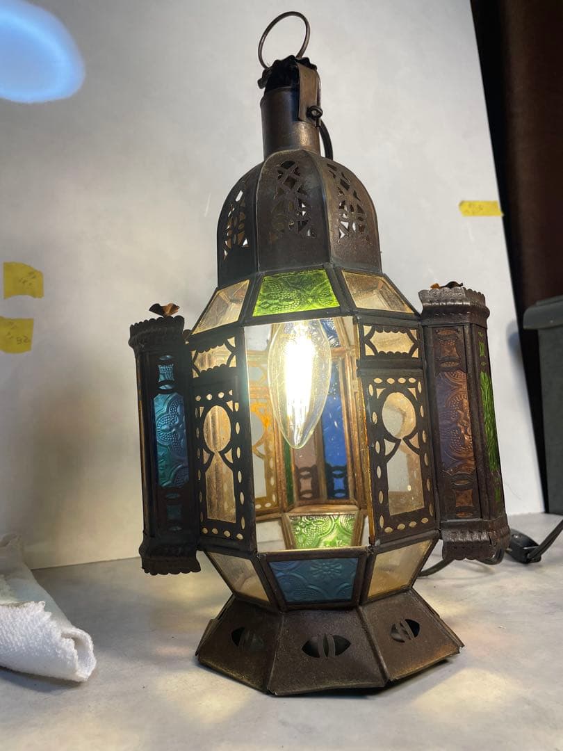 モロッコランプ アンティーク調 ステンドグラス風 エスニック 高級インテリア照明