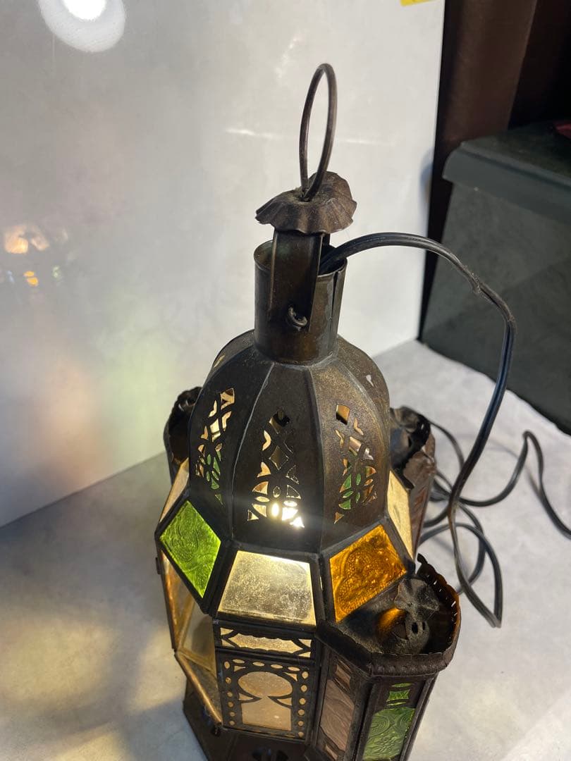 モロッコランプ アンティーク調 ステンドグラス風 エスニック 高級インテリア照明