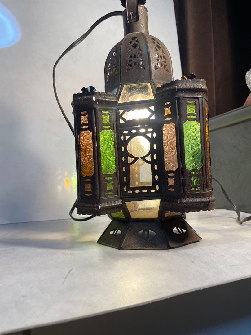 モロッコランプ アンティーク調 ステンドグラス風 エスニック 高級インテリア照明