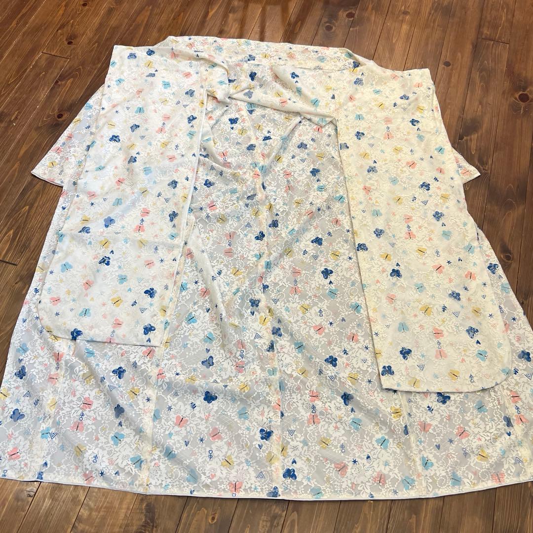 レース着物　振袖　小紋調　蝶々