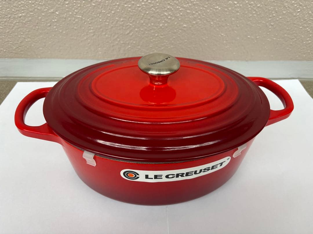 LE CREUSET レッド 両手鍋　楕円形新品　25センチ
