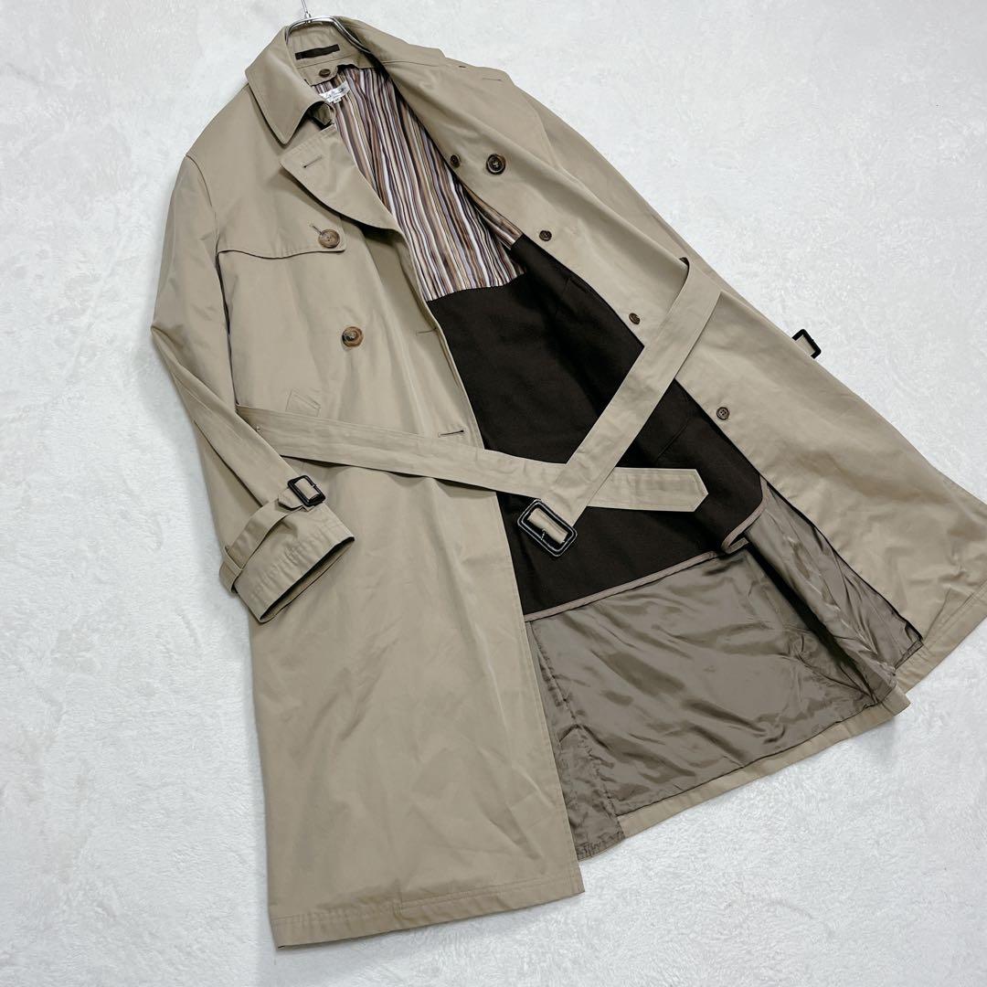 マカロン『ポールスミス ロンドン』ロングトレンチコート マルチストライプ