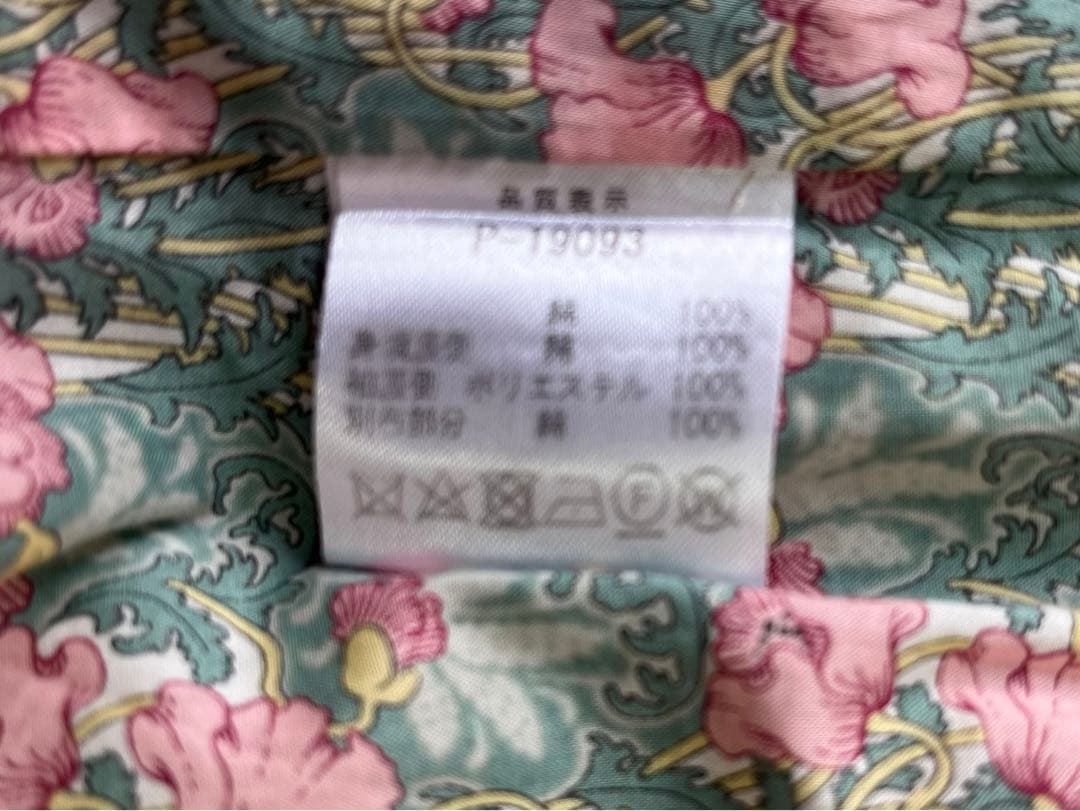美品◇ポルテデブトン◇リバティトレンチ◇ポピー柄◇