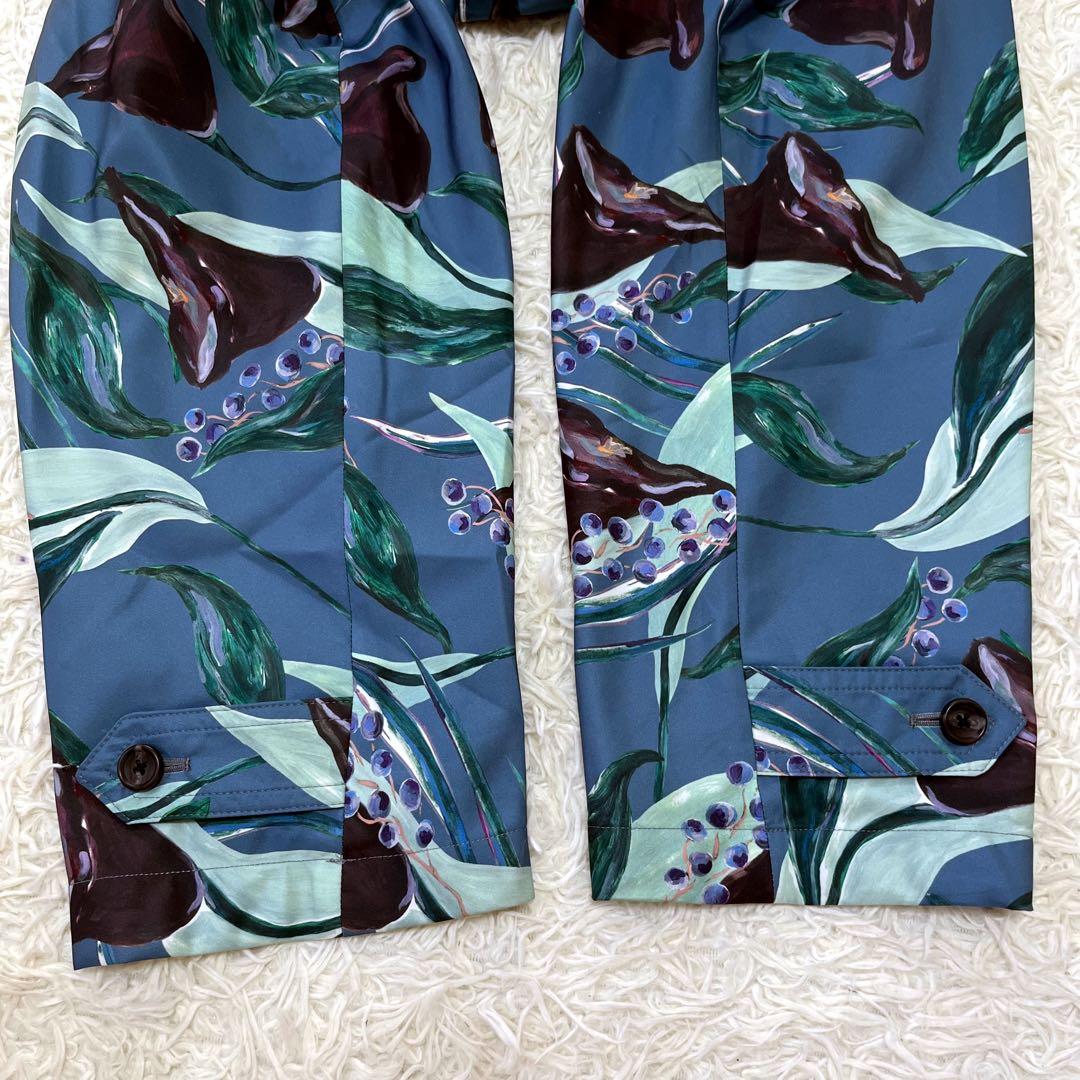 美品✨レインメーカー　バルカラーコート　植物柄　総柄　2022年製　FREE