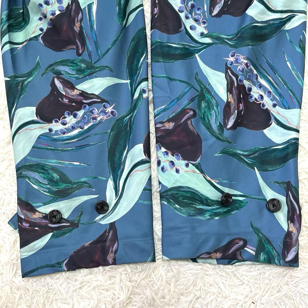 美品✨レインメーカー　バルカラーコート　植物柄　総柄　2022年製　FREE