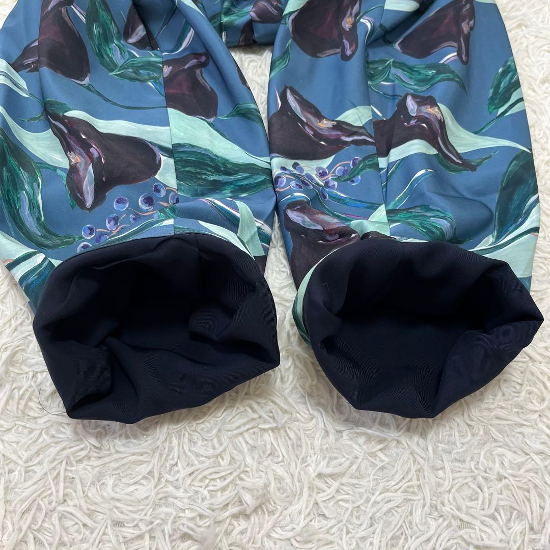 美品✨レインメーカー　バルカラーコート　植物柄　総柄　2022年製　FREE