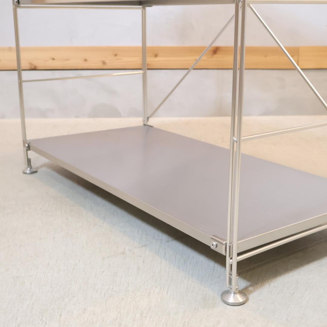 無印良品 MUJI ステンレス 3段ユニットシェルフ シンプル 飾り棚 ラック