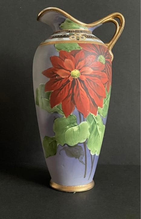 オールドノリタケ　花柄水差し