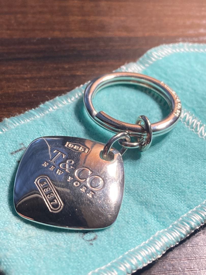 Tiffany&Co.ティファニー　キーチェーン　スクエア　1837 シルバー