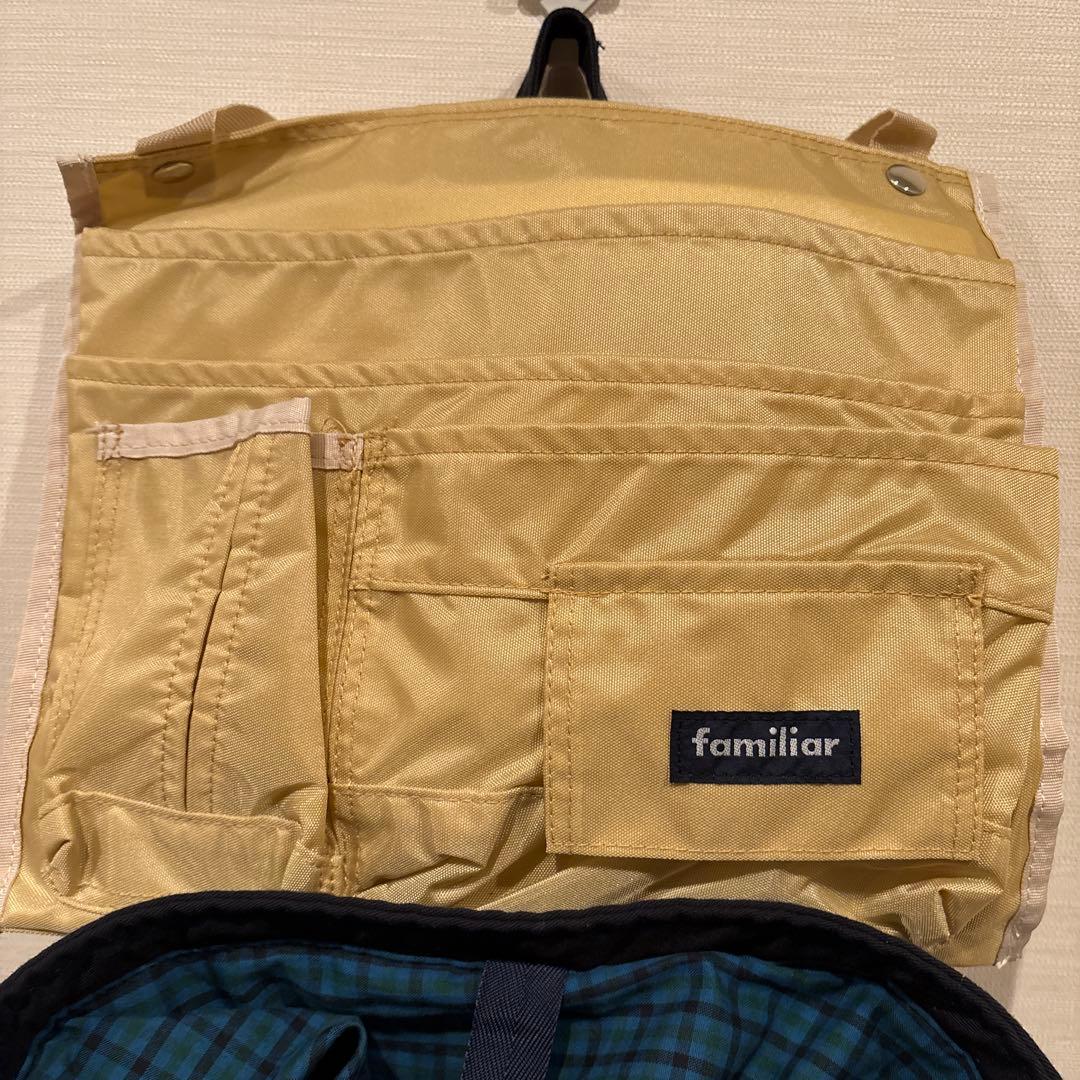 【値下げ】familiar マザーズバッグ ネイビー