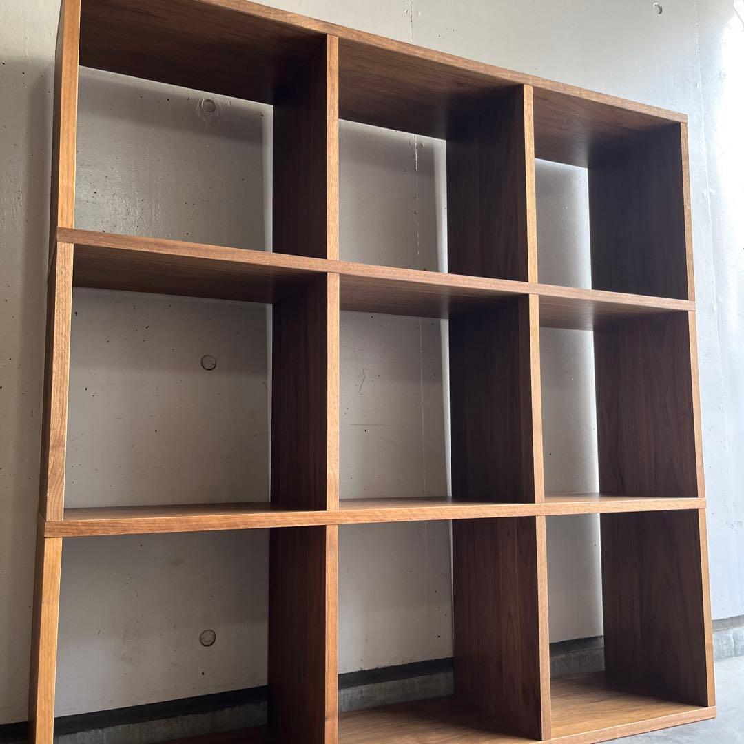 無印★スタッキングシェルフセット・３段×３列・ウォールナット材