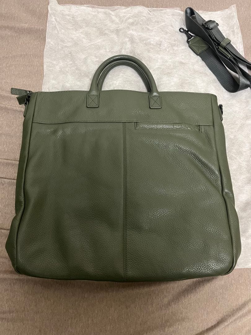 激レア◎ゾンネ sonne×雑誌begin 別注レザーヘルメットバッグ カーキ