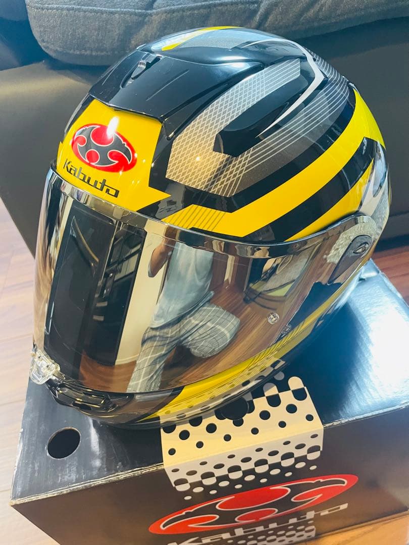 KABUTO エアロブレード5 ブラック イエロー フルフェイス Mサイズ