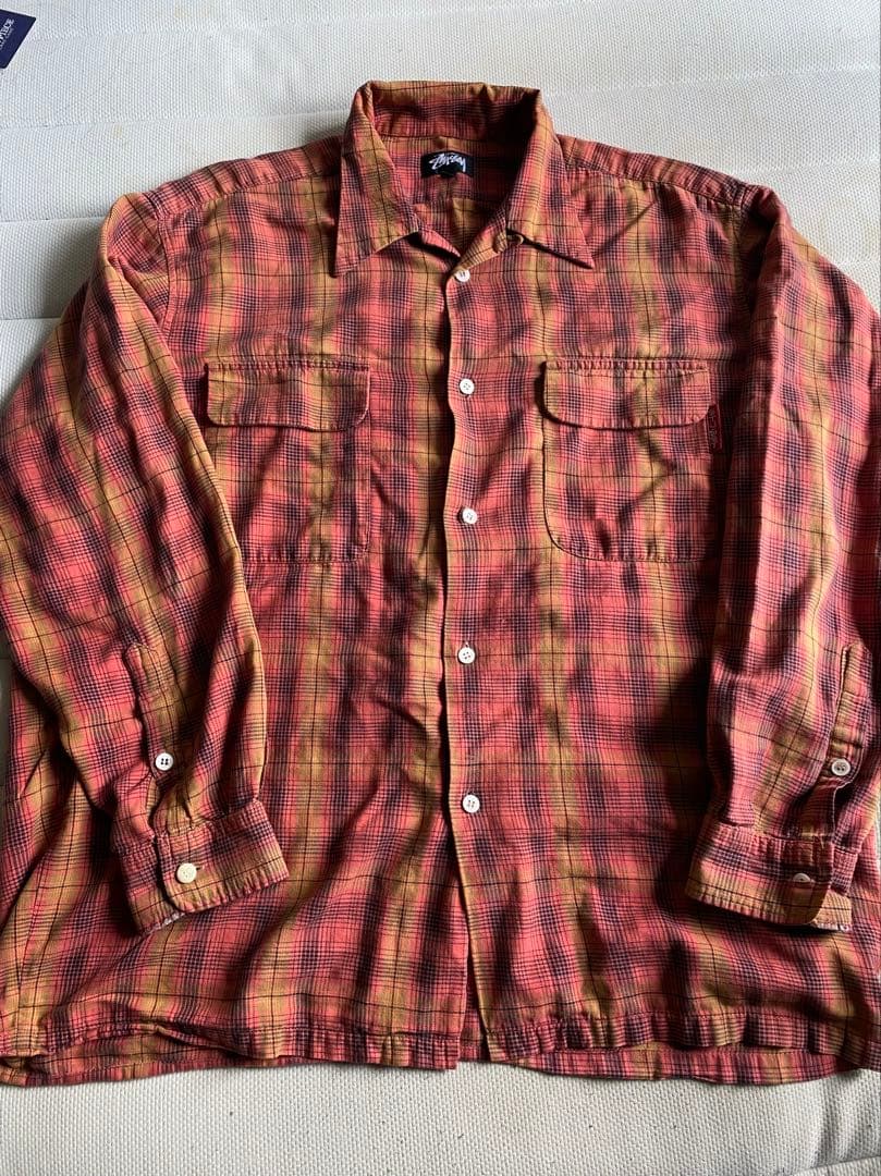 80's 初期黒タグ stussy チェックシャツ