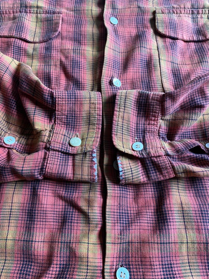 80's 初期黒タグ stussy チェックシャツ