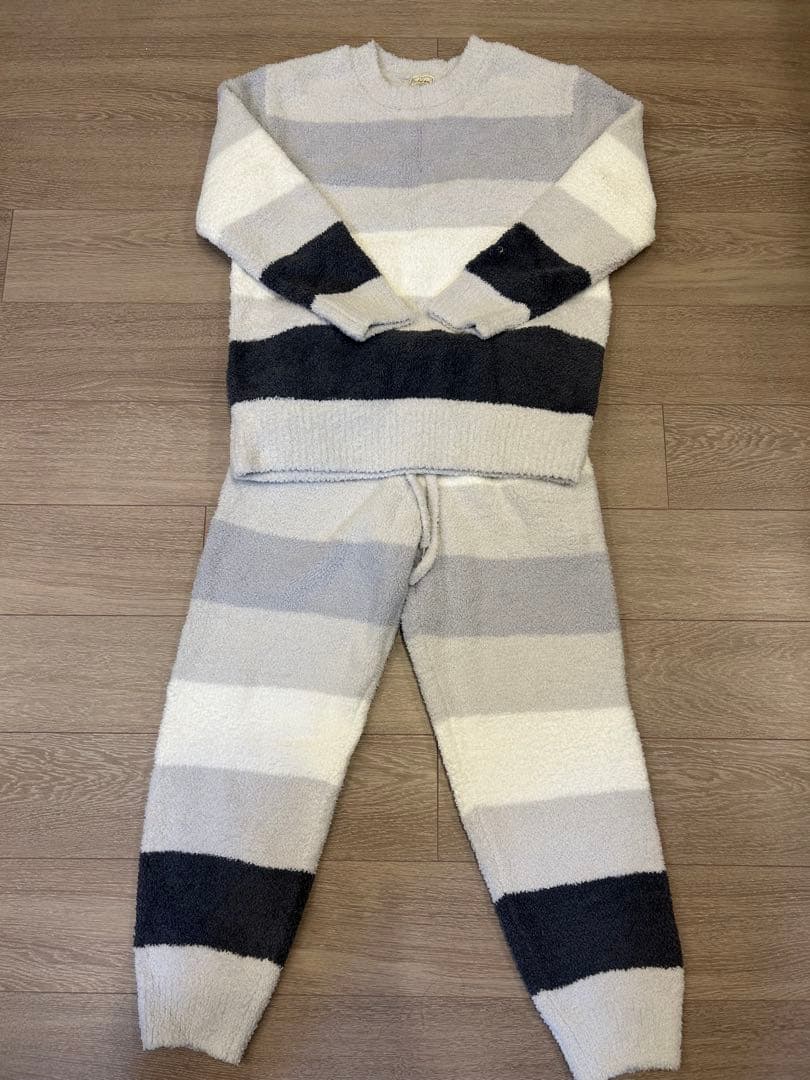 piqué ストライプルームウェアセット