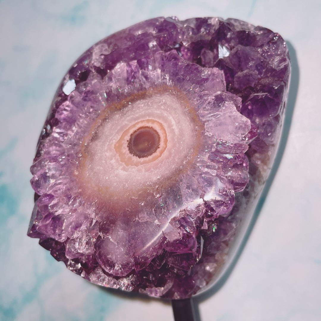 フラワーアメジスト スタンド アメジスト eye レア 一点物 ディスプレイ