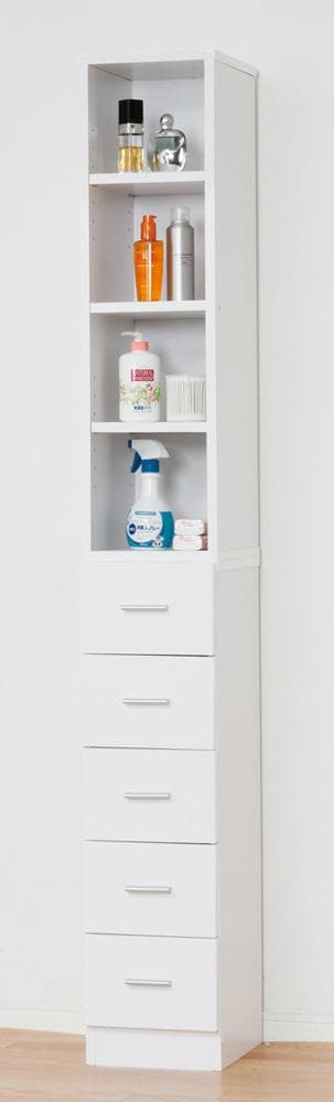 鏡面すきま収納 タオルストッカー/ランドリー収納ラック 幅25cm