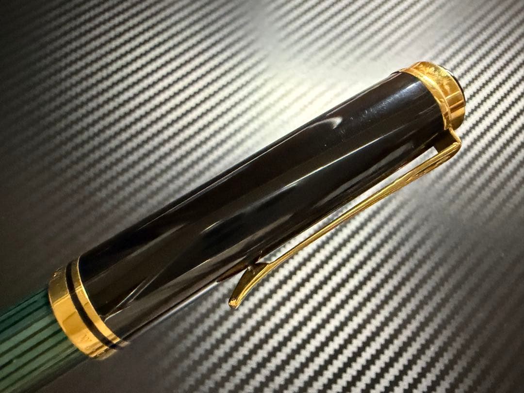 未使用に近い 1990年代 ペリカン スーベレーン M800 緑縞 M 万年筆