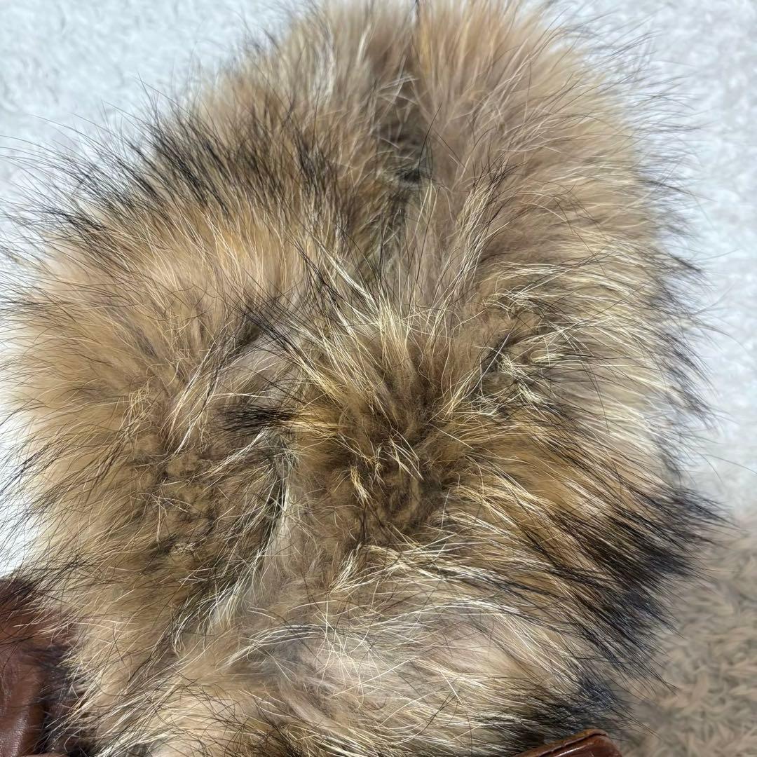 GOA Leather jacket 00's y2k ラクーンファー