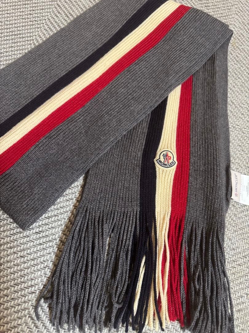 ポ*ポ様 MONCLER ストライプマフラー ウール
