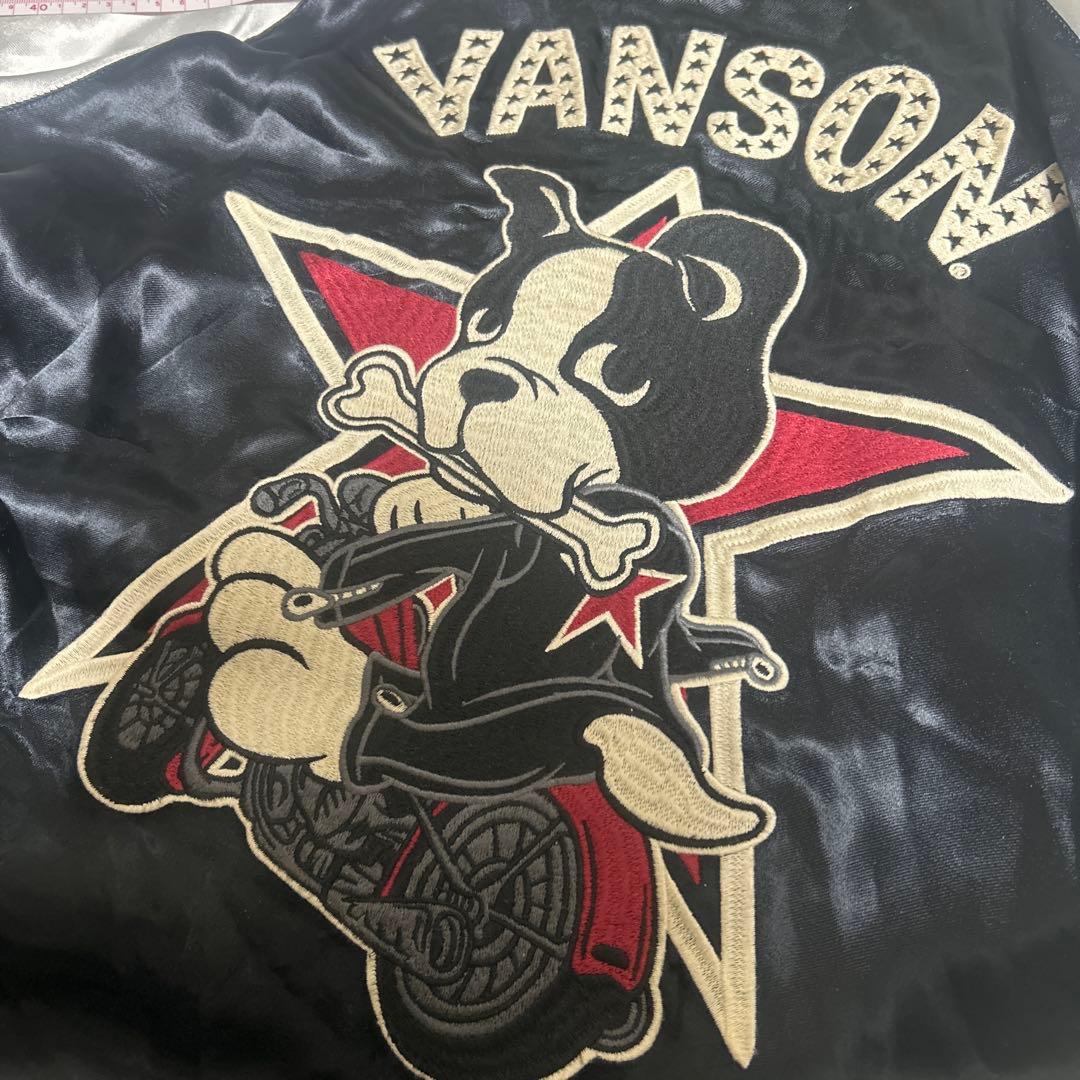 VANSON リバーシブル　スカジャン　刺繍　L