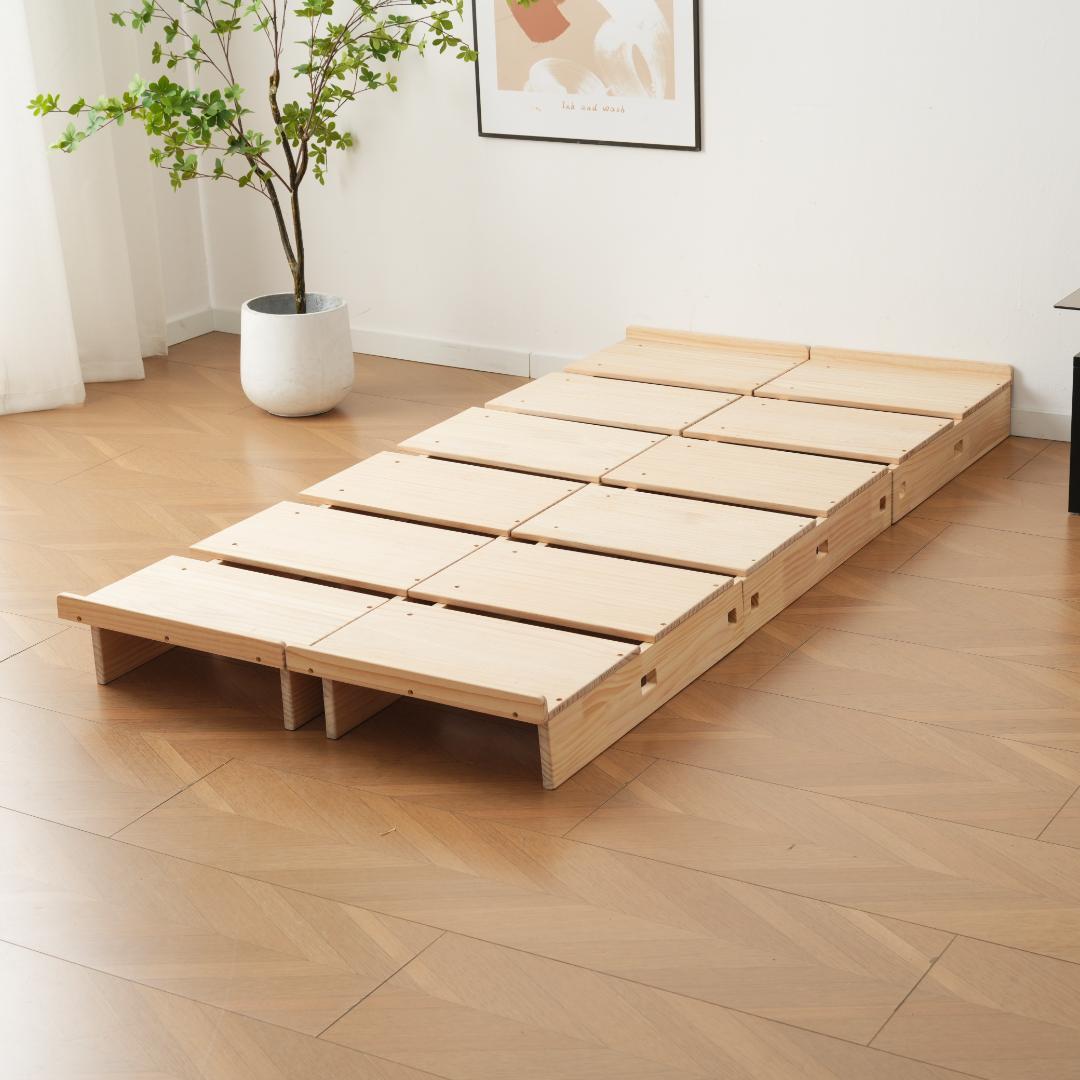 SD セミダブル ベッドフレーム ステージベッド ベッド下収納 ローベッド