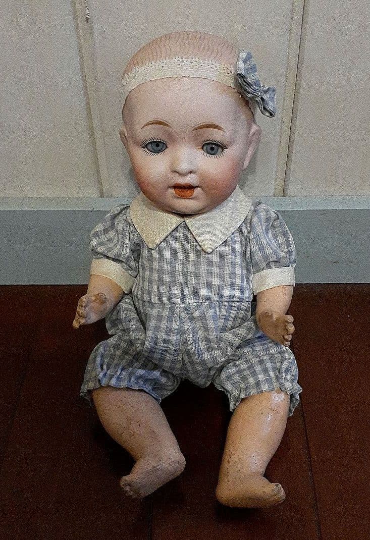 ⭐目を閉じる！アンティークビスクドール　15