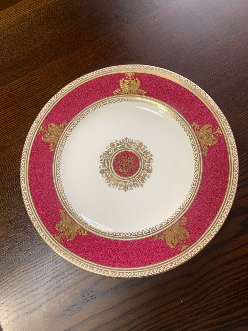 お値下げ☆美品☆ウェッジウッド ④コロンビアパウダールビー20.5cmプレート