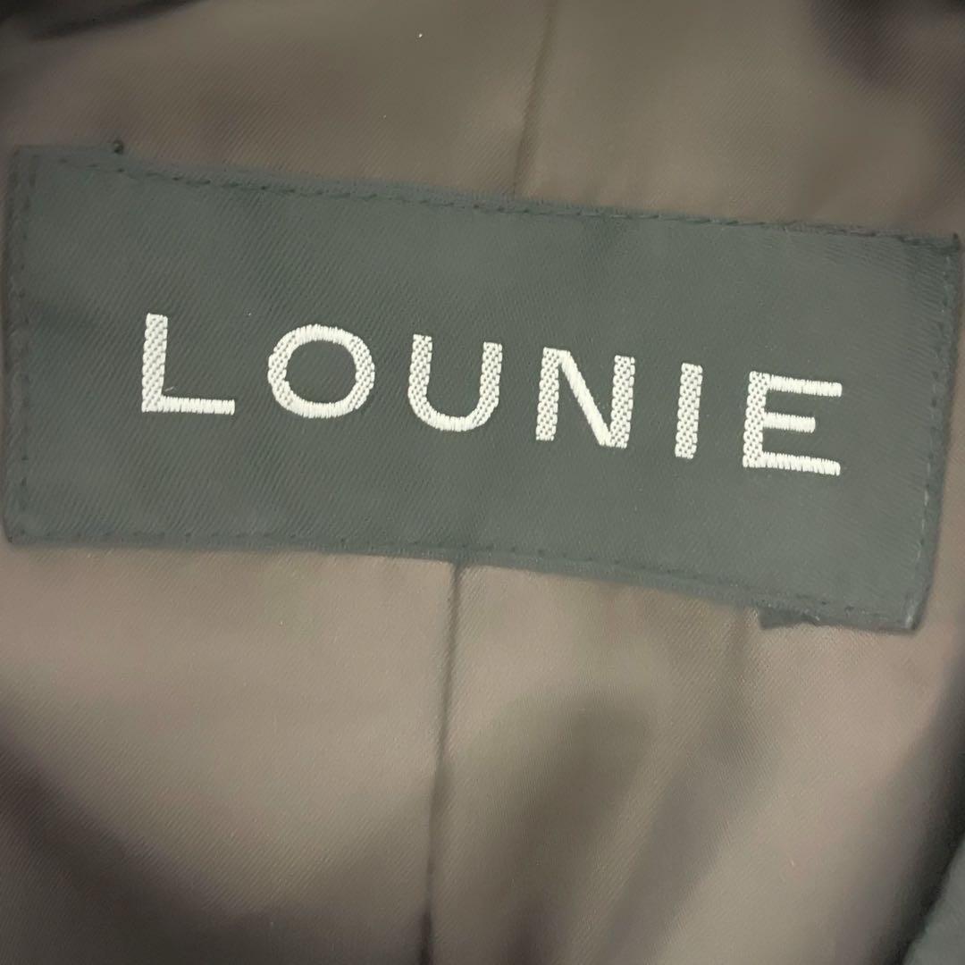 ルーニィ　LOUNIE フード付ステンカラーコート　チャコール