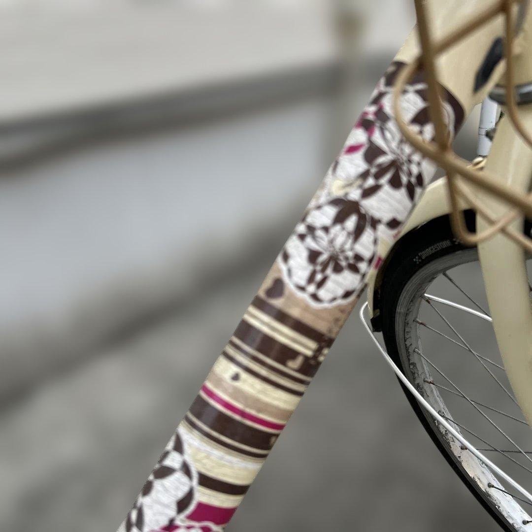 【引き取り希望】子供用自転車 クリーム色 金属バスケット付き　ブリヂストン