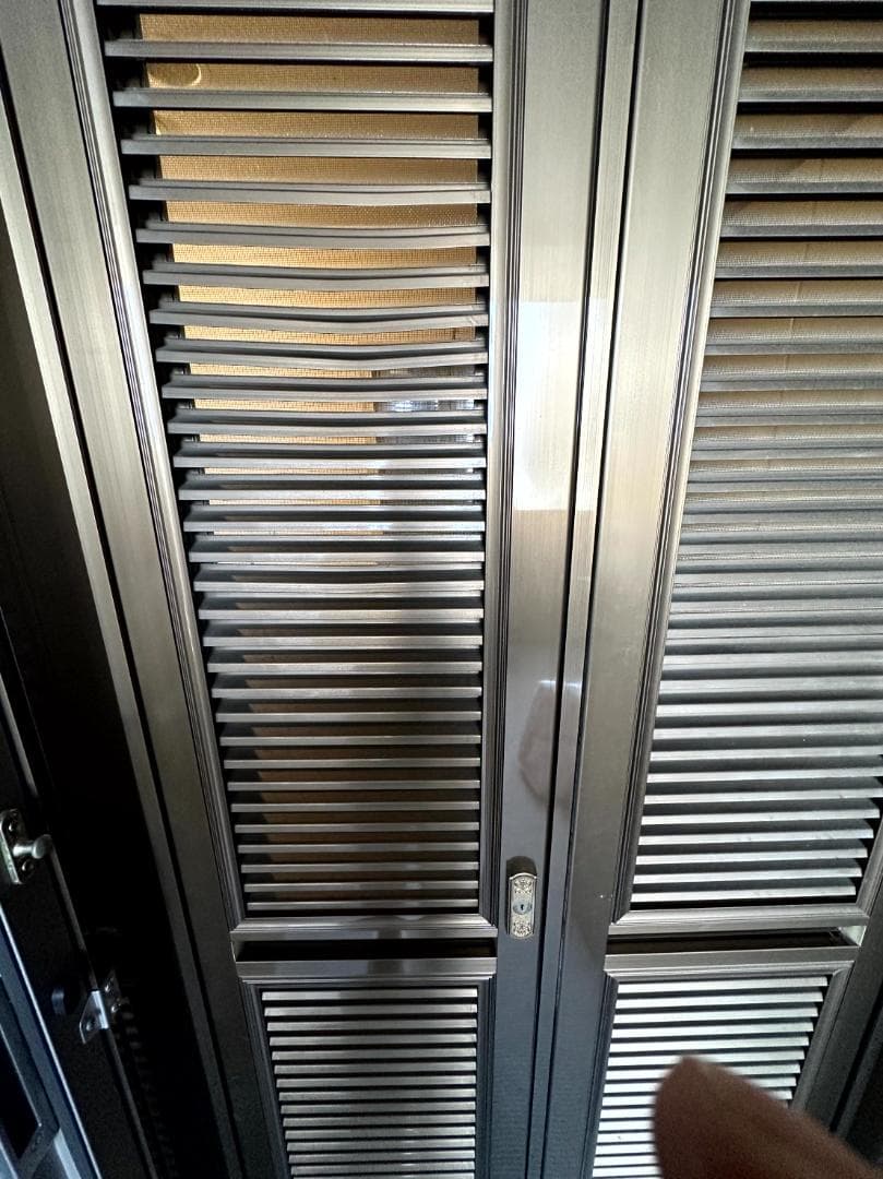 玄関網戸EXCEED TRV 両開き 200×81cm 鍵取説あり