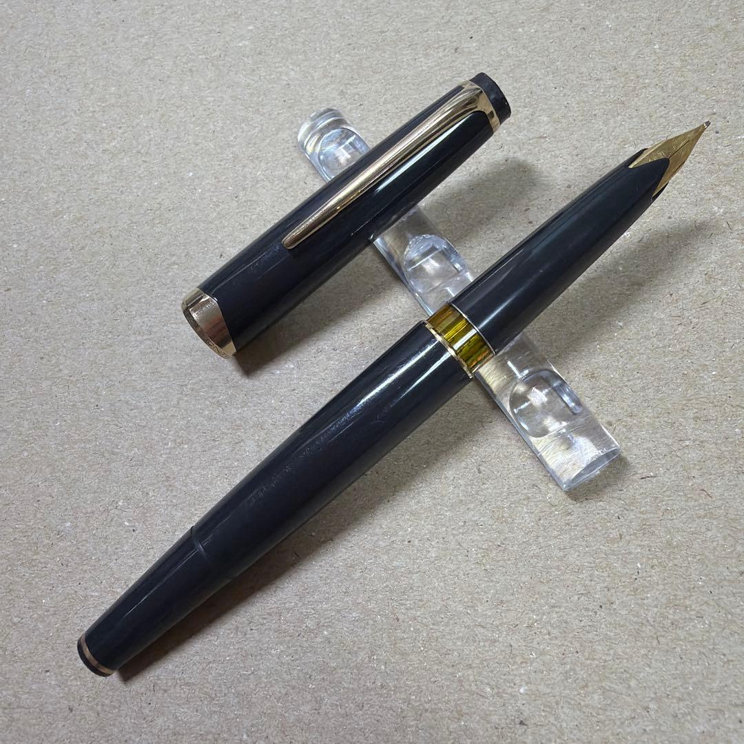 廃盤 MONTBLANC モンブラン No.12 万年筆 グレー 18k 吸引式