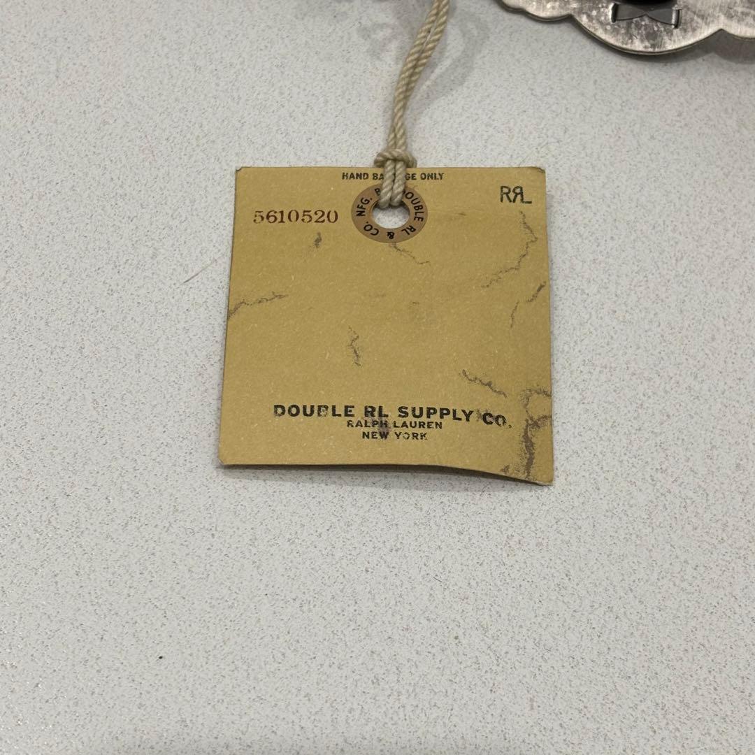 新品未使用 イタリア製 RRL HTC スタッズ ネイティブ レザー ベルト 黒