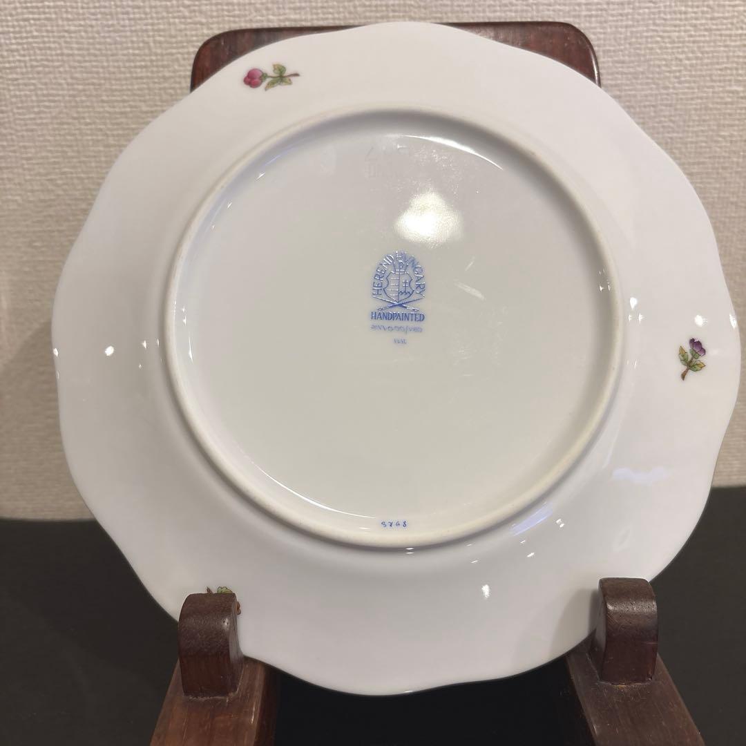 ［ヘレンド］蝶と花柄のプレート