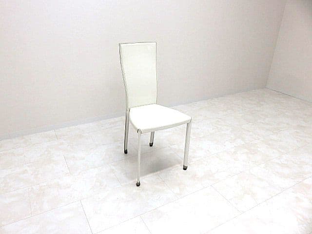 カッテラン　イタリア　ハイバックチェア ホワイト ダイニングチェア