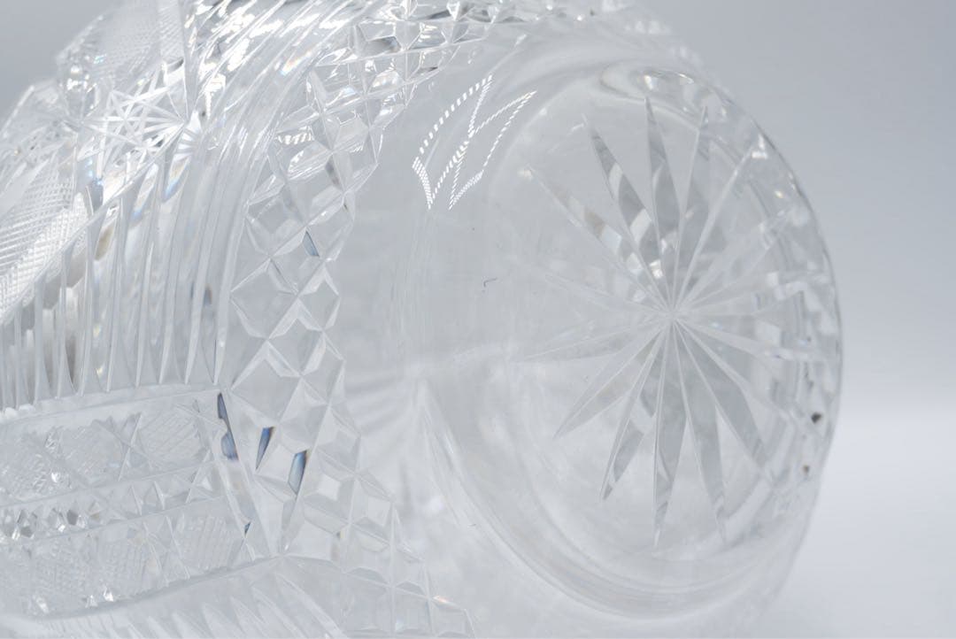 希少　大型 バルソビア ハンドカット クリスタル花瓶　ポーランド製