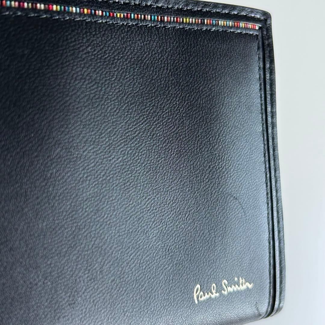 Paul Smith ケース カードケース キーリング付 ブラック レザー