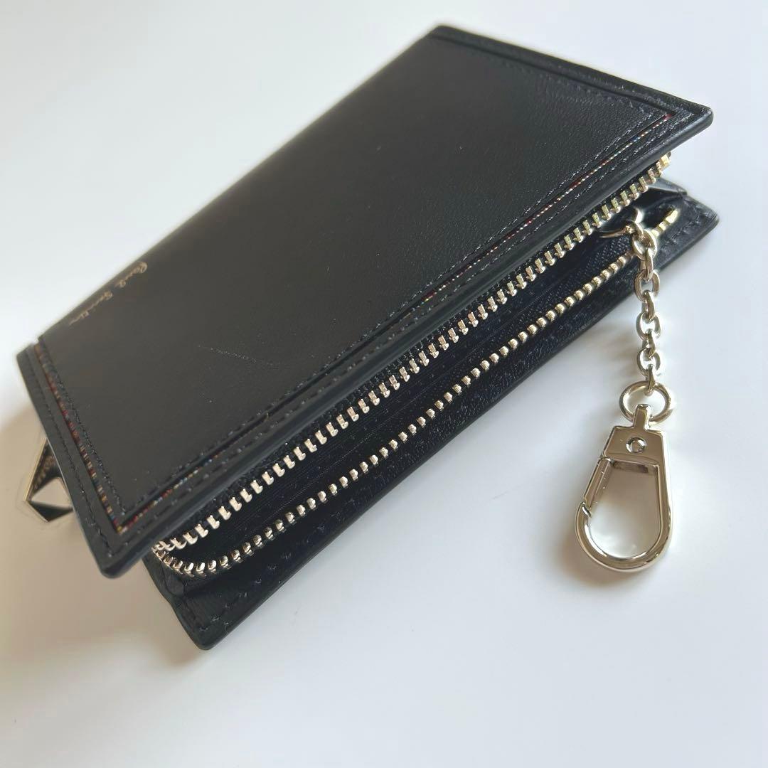 Paul Smith ケース カードケース キーリング付 ブラック レザー