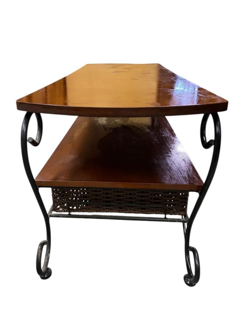 猫足家具 アイアン家具 テレビ台 センターテーブル バスケット収納付き