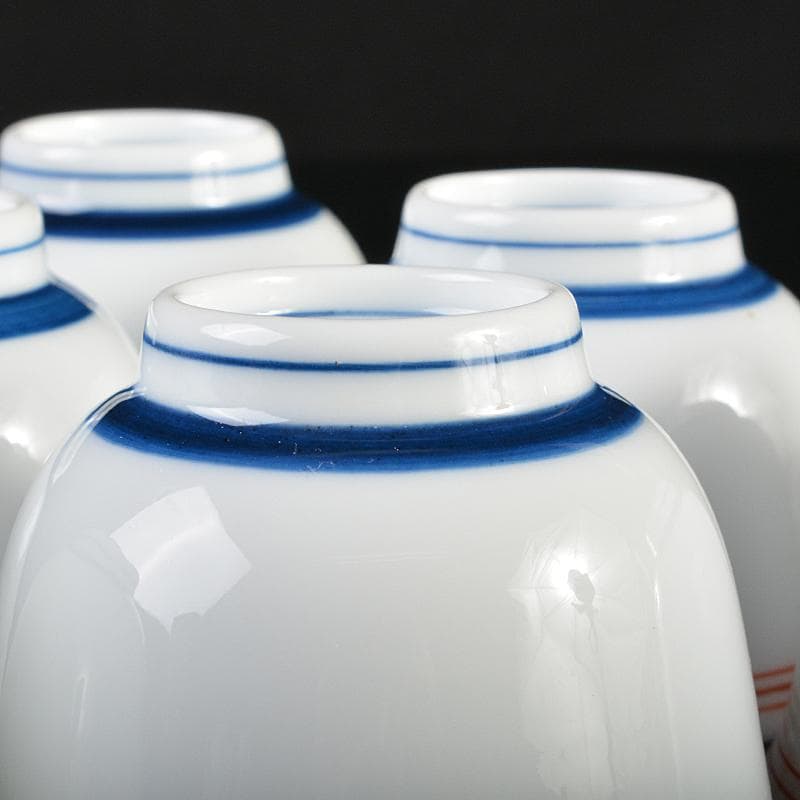 煎茶道具　七仙寿　汲出し茶碗　煎茶碗　六客　時代箱付　M　R7181