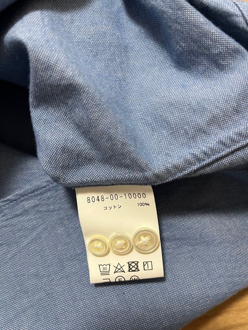 【即日発送】　ナイジェルケーボン　ブリティッシュオフィサーズシャツ　サックス