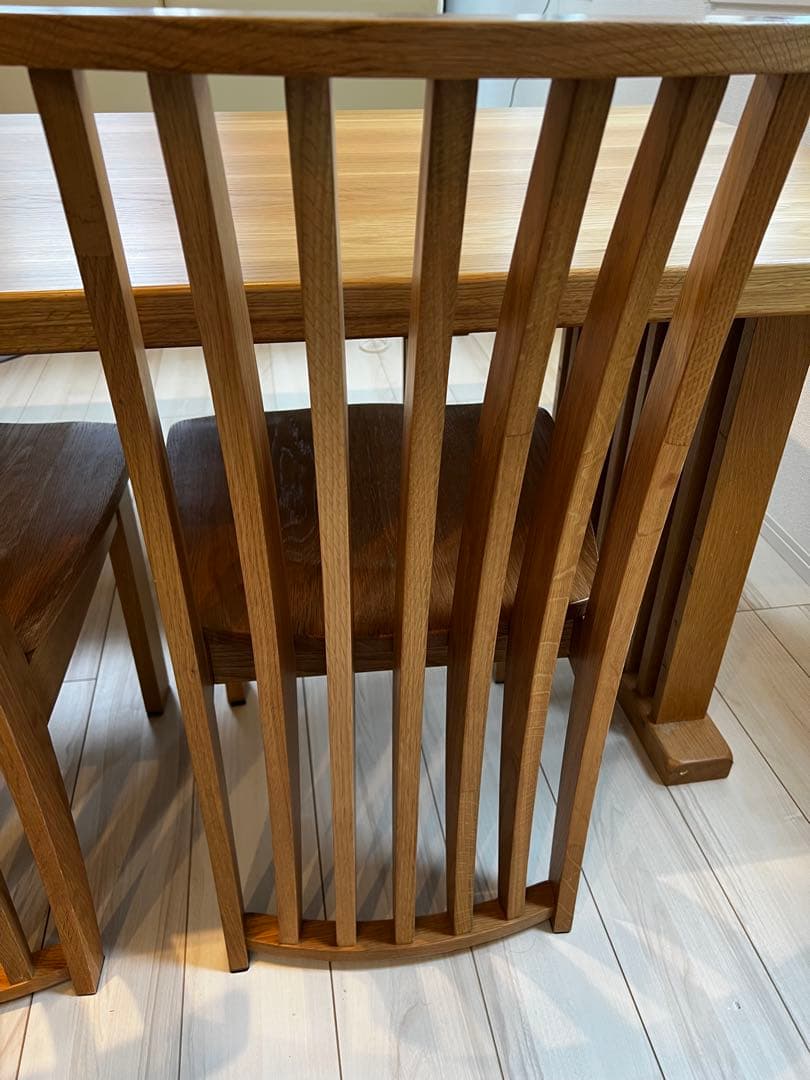 【都内23区送料無料◎】天然木　無垢材　ダイニングテーブルセット4点　和モダン