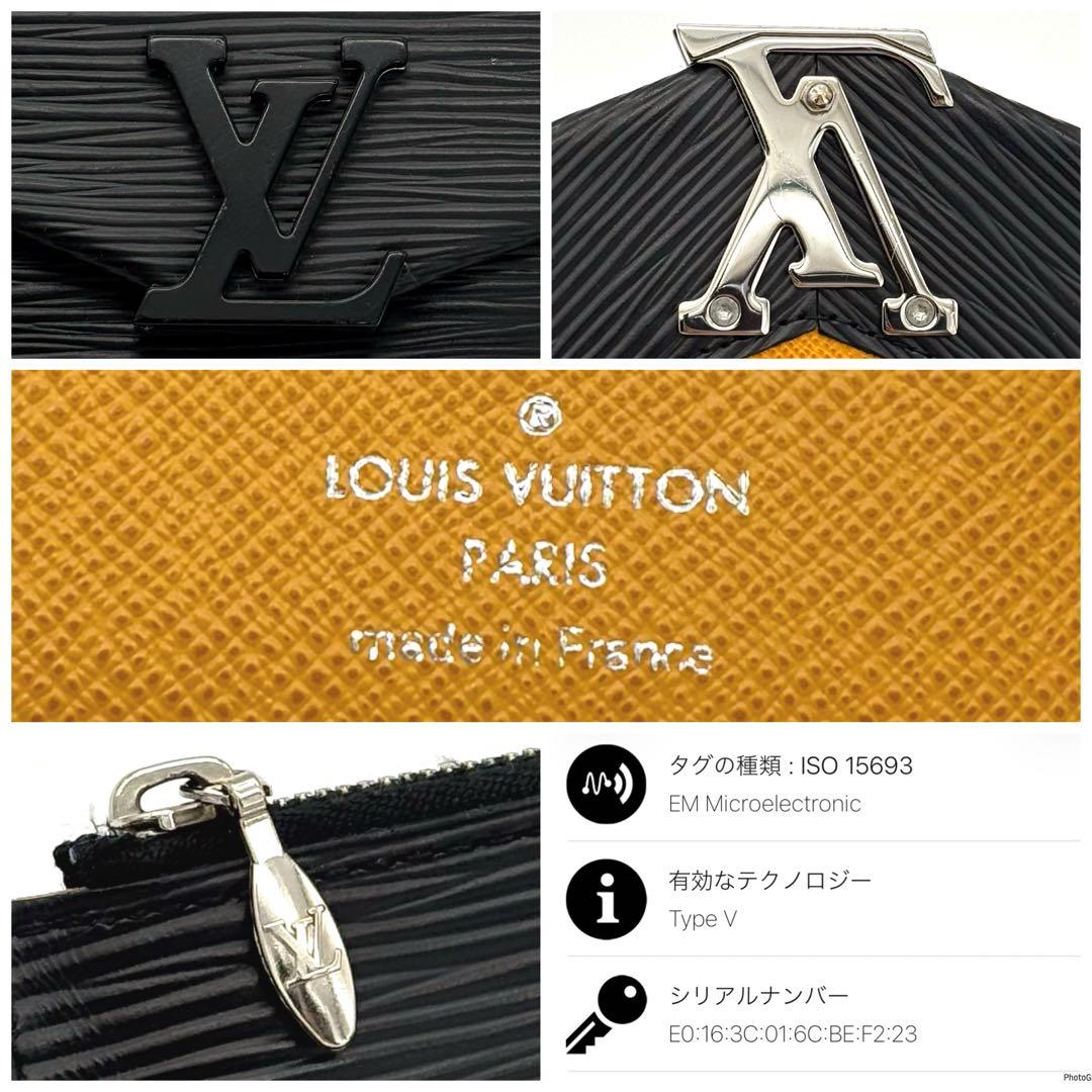 【超美品】ルイヴィトン エピ ヴィクトリーヌ 新型 三つ折り財布 ブラック 黒