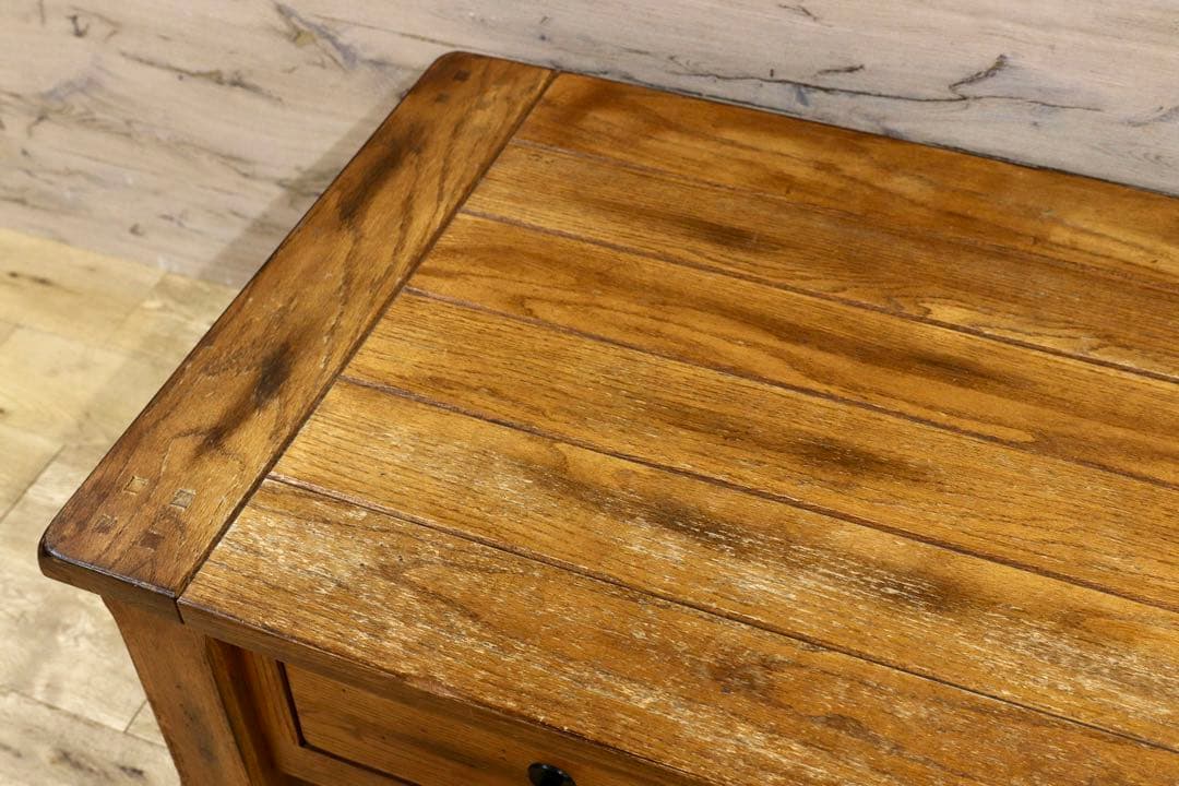 GMHK471○オーク材 ヴィンテージ センターテーブル リビングテーブル クラ