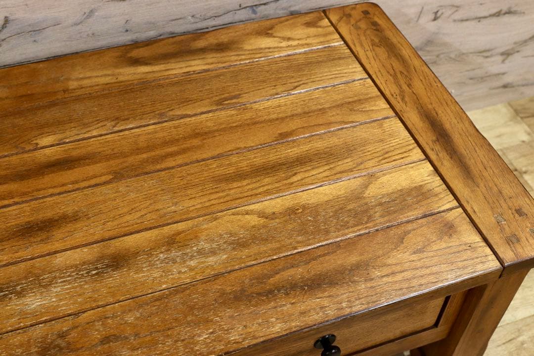 GMHK471○オーク材 ヴィンテージ センターテーブル リビングテーブル クラ