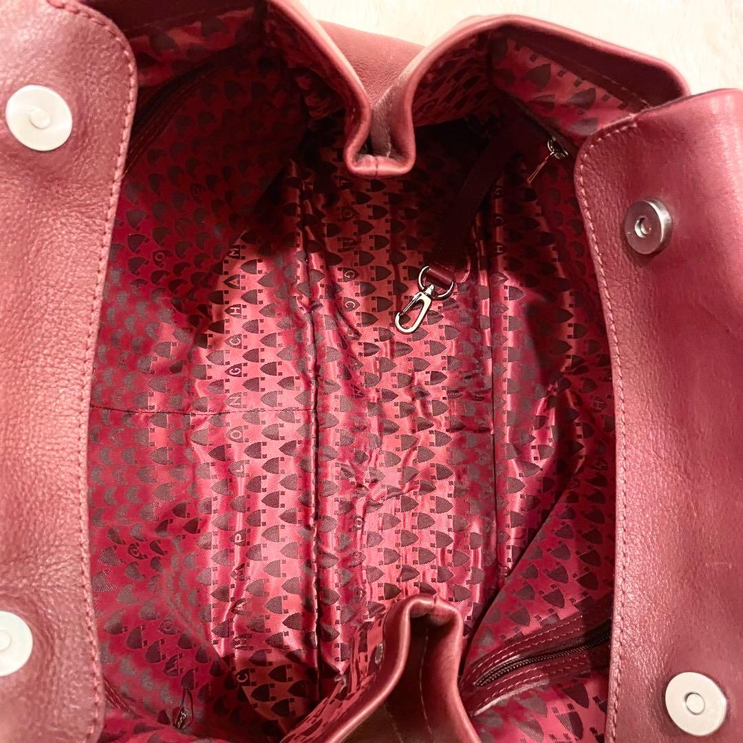 バッグ Longchamp Balzan Leather Handbag in Red