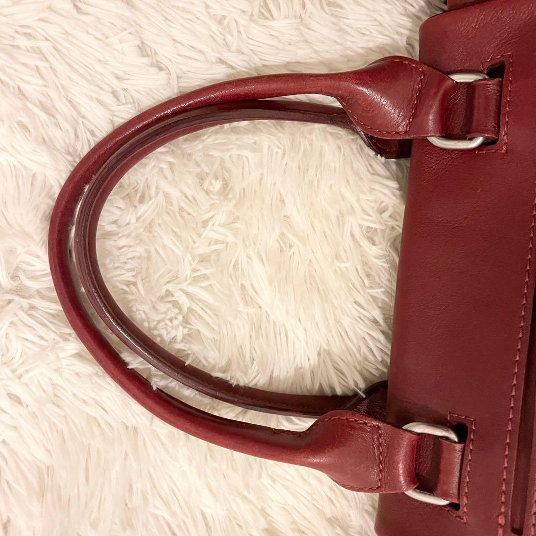バッグ Longchamp Balzan Leather Handbag in Red